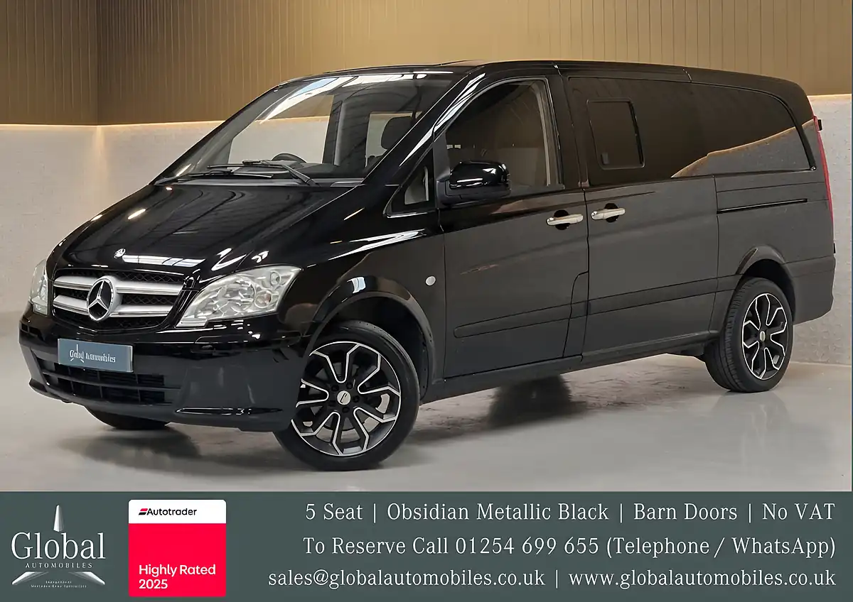 Used 2015 Mercedes-Benz Vito 5 SEAT Obsidian Black - Front View