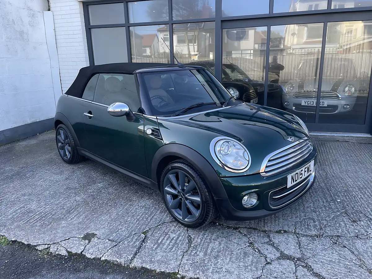 Used 2015 MINI Convertible Cooper (chili Pack) British Racing Green Metallic - Interior and Exterior details 2