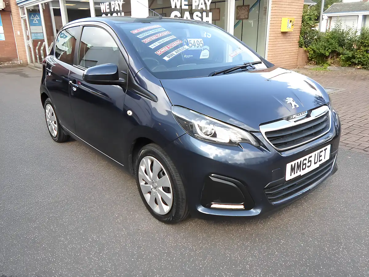 Used 2015 Peugeot 108 Active Electric Blue - Front View