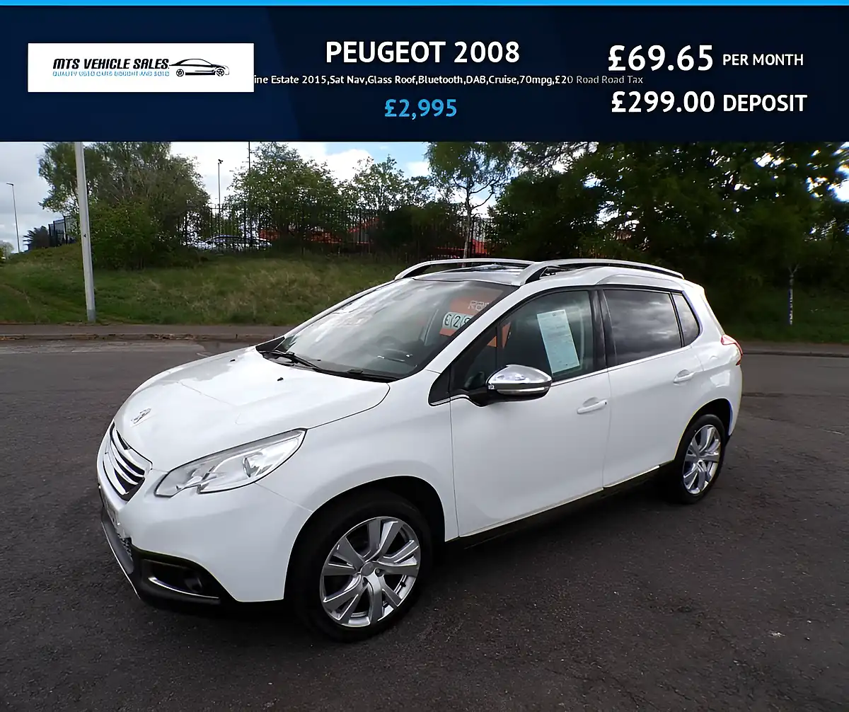 Used 2015 Peugeot 2008 Feline White - Front View