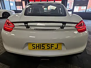 Used 2015 Porsche Cayman 981 Coupe White - Interior and Exterior details 9
