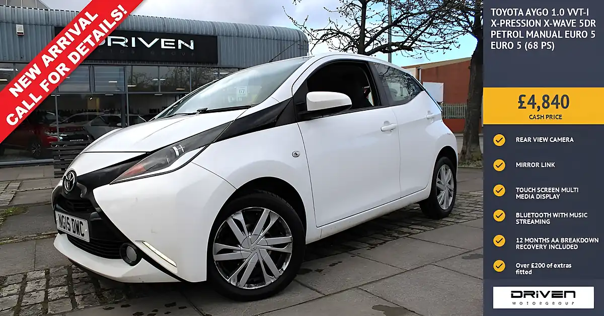 Used 2015 Toyota Aygo X-Pression X-Wave White - Front View