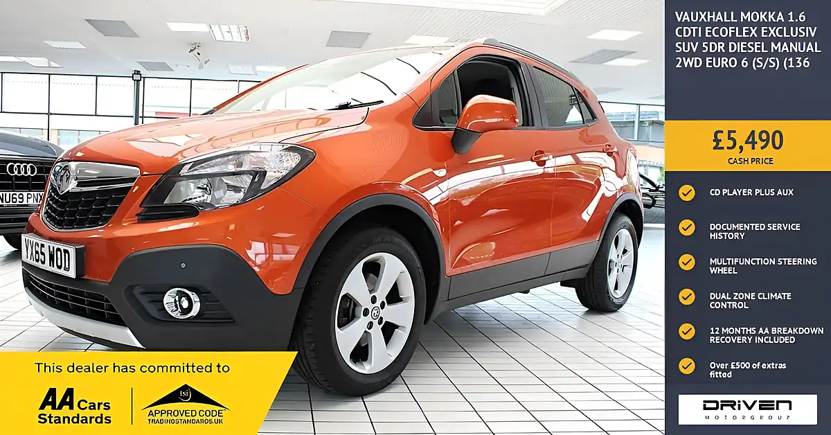 Used 2015 Vauxhall Mokka Exclusiv Orange Rock - Front View