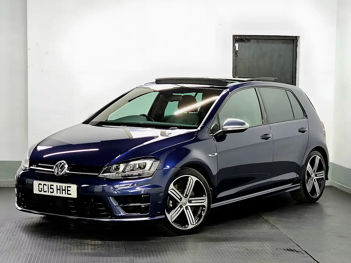 Used 2015 Volkswagen Golf R Night Blue Metallic - Front View