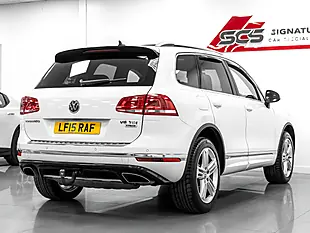 Used 2015 Volkswagen Touareg R-Line Pure White - Interior and Exterior details 4