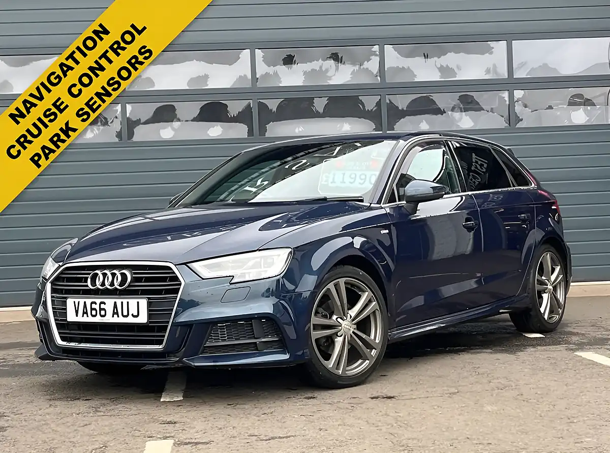 Used 2016 Audi A3 S Line Blue - Front View