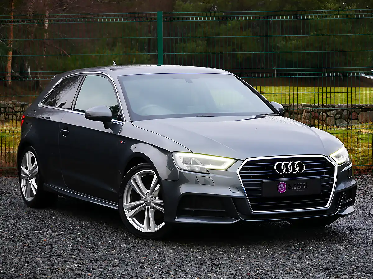 Used 2016 Audi A3 S Line Daytona Grey Metallic - Front View