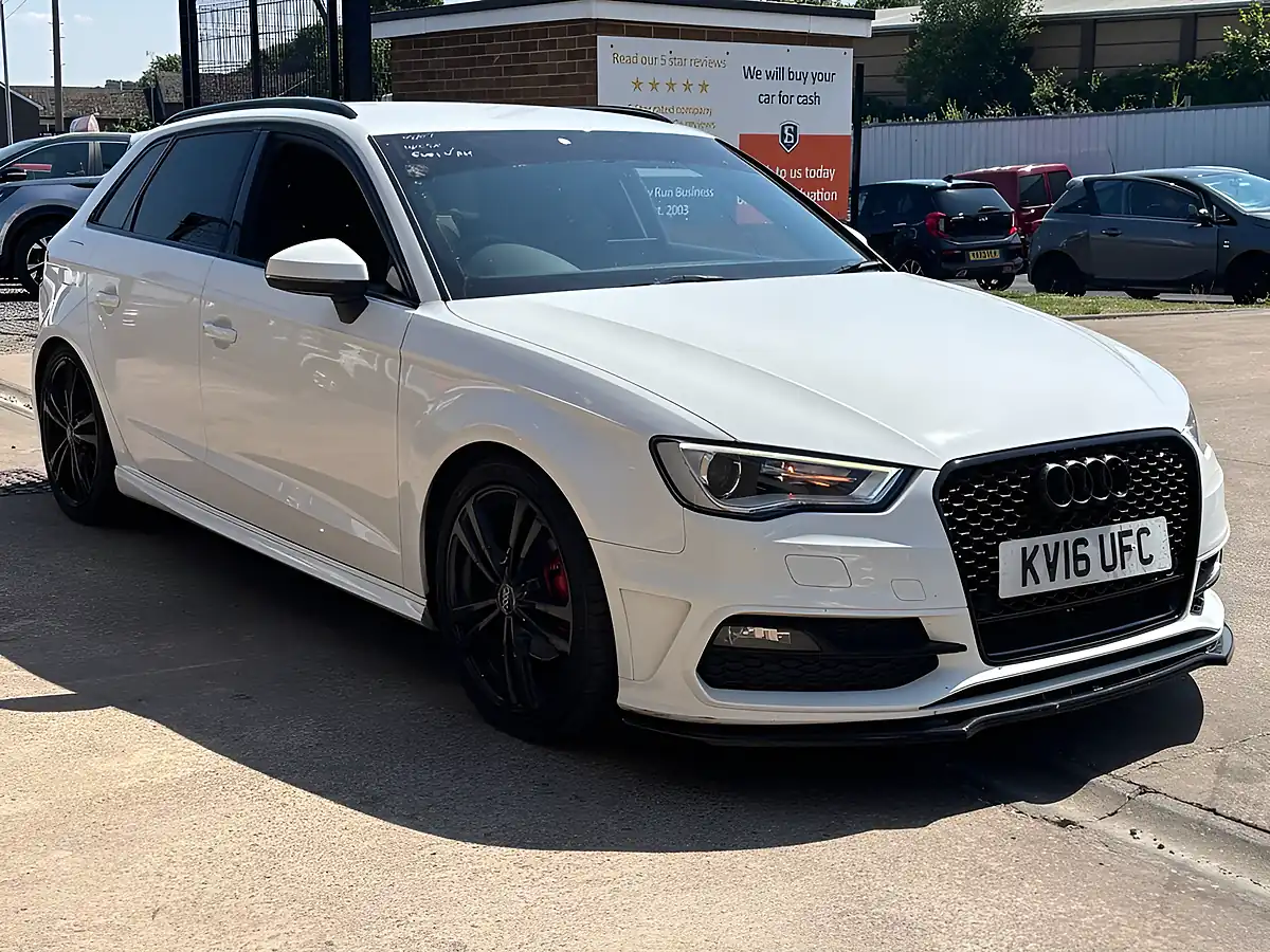 Used 2016 Audi A3 S Line Sportback White - Front View