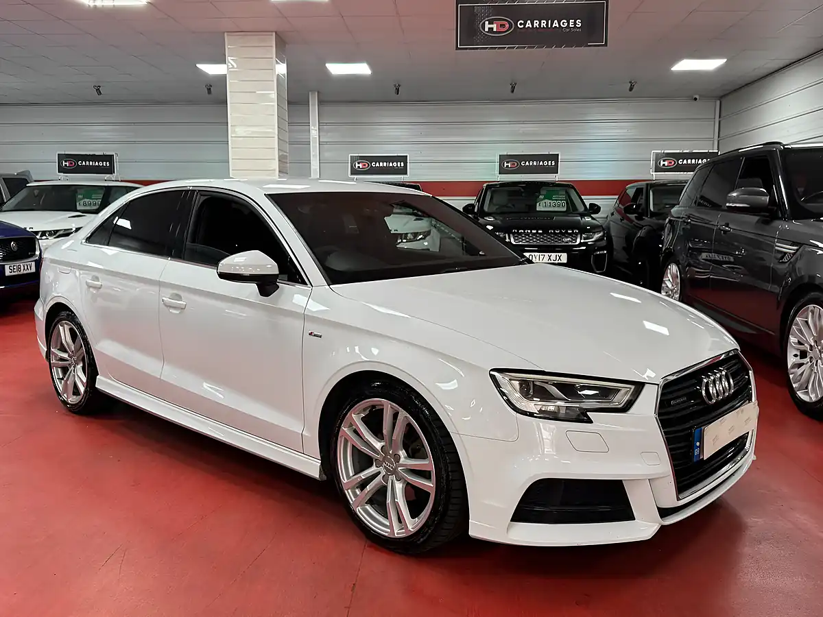 Used 2016 Audi A3 S Line White - Front View