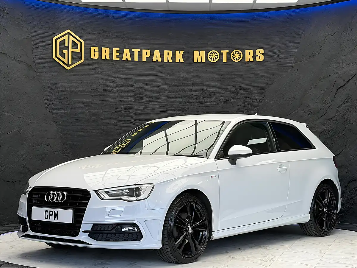 Used 2016 Audi A3 S Line White - Front View