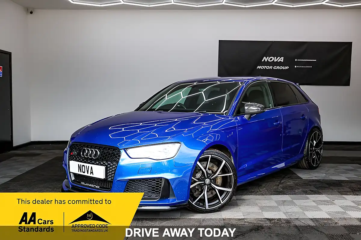 Used 2016 Audi RS3 Sportback Blue - Front View