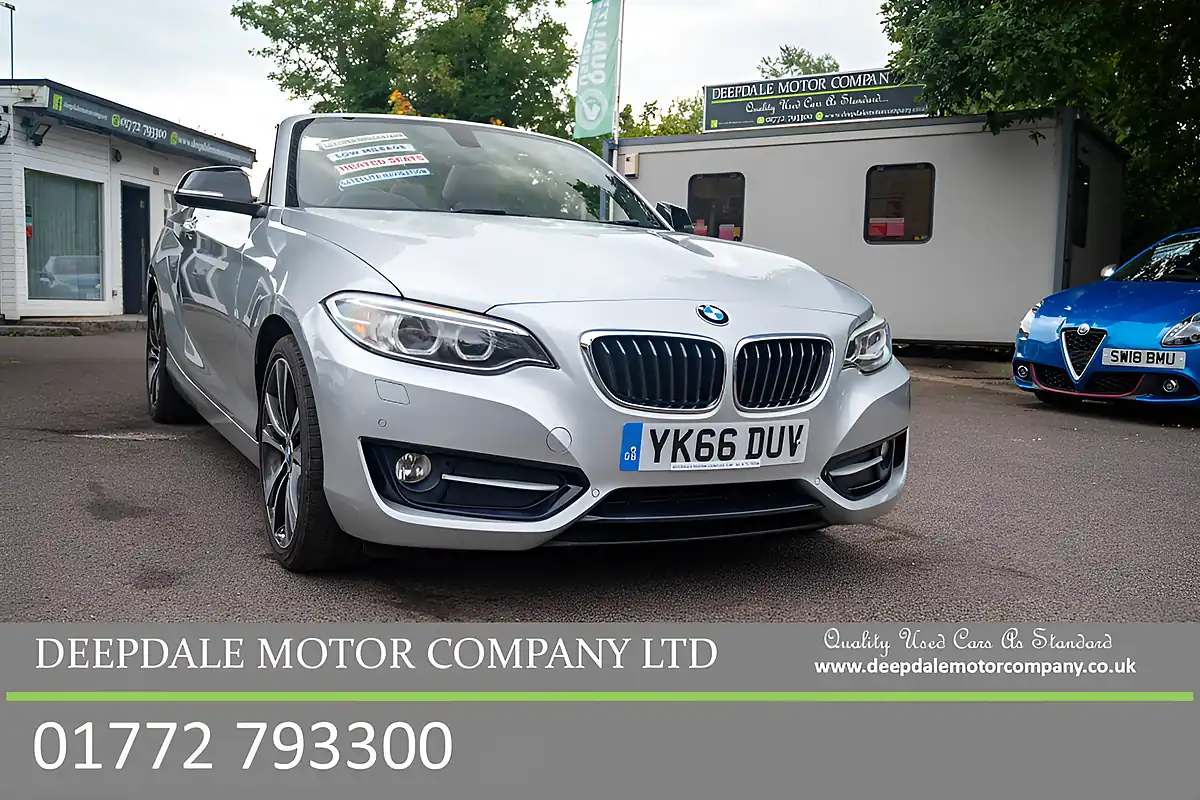 Used 2016 BMW 2 Series Sport Glacier Silver - Front View