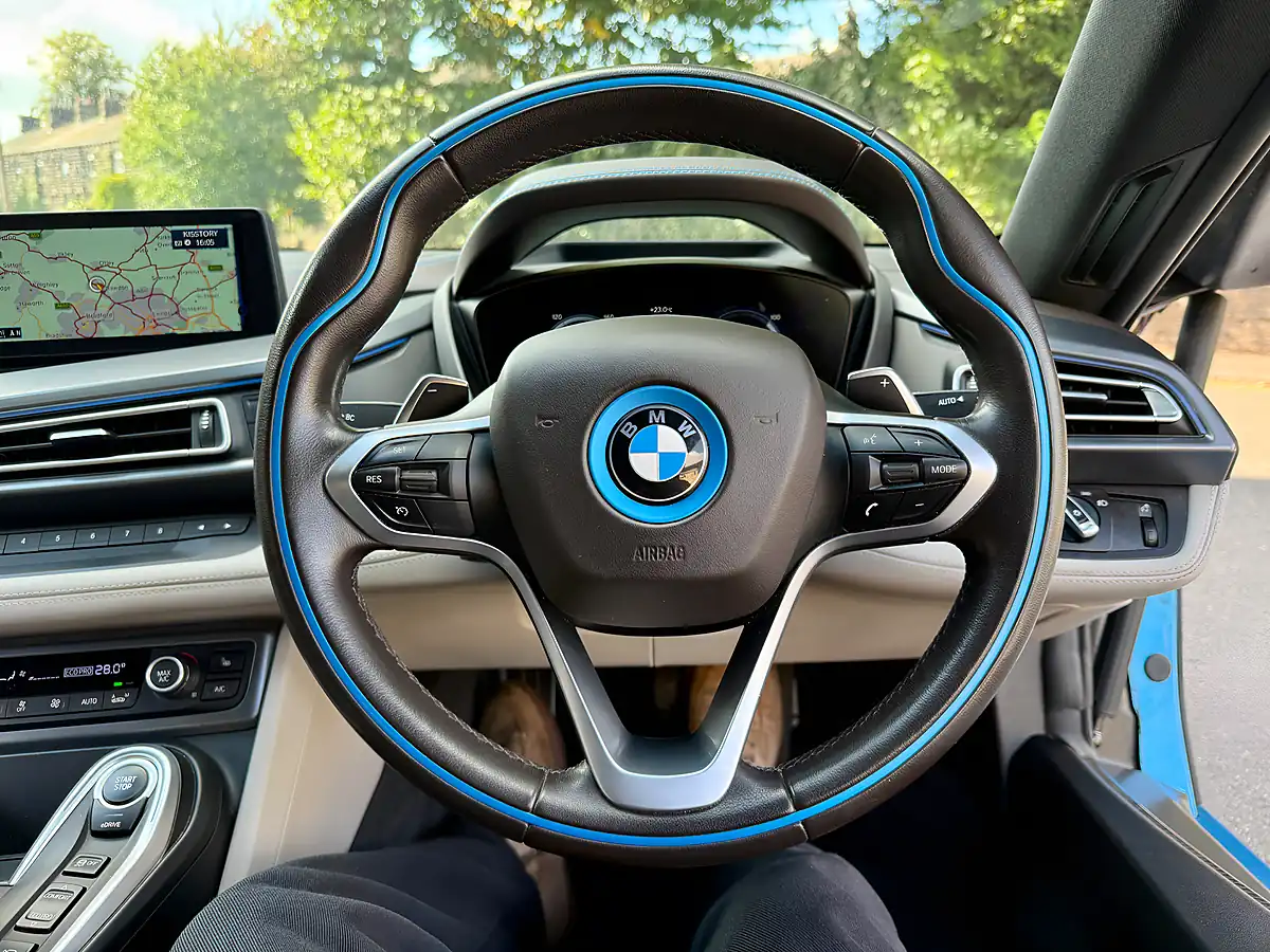 Used 2016 BMW i8 Coupe Protonic Blue - Interior and Exterior details 13