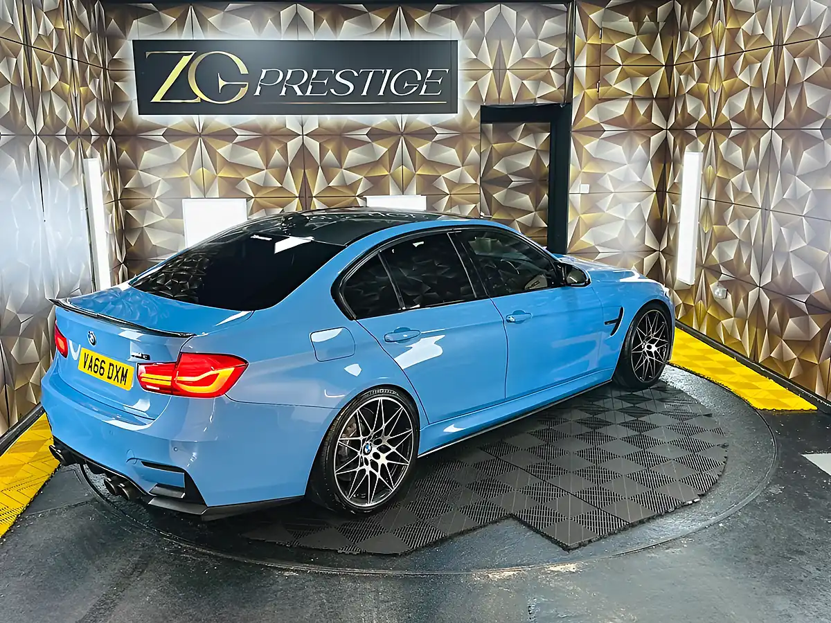 Used 2016 BMW M3 Competition Yas Marina Blue - Interior and Exterior details 6