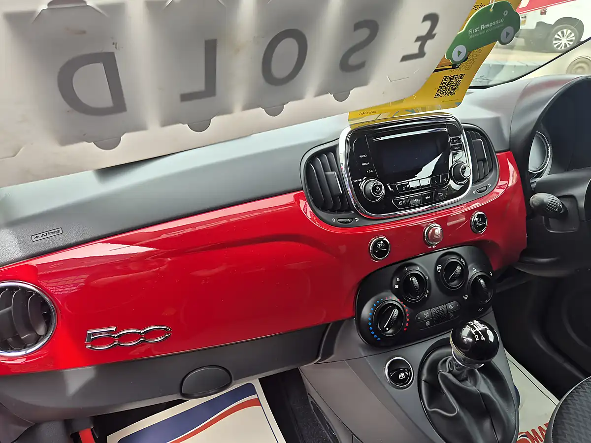 Used 2016 Fiat 500 Pop Red - Interior and Exterior details 12