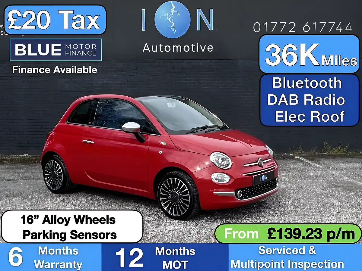 Used 2016 Fiat 500c Lounge Red - Front View