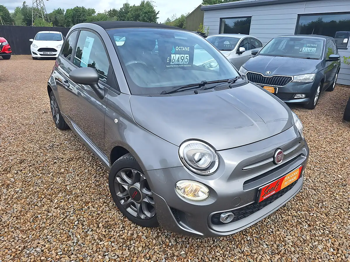 Used 2016 Fiat 500C S Grey - Front View