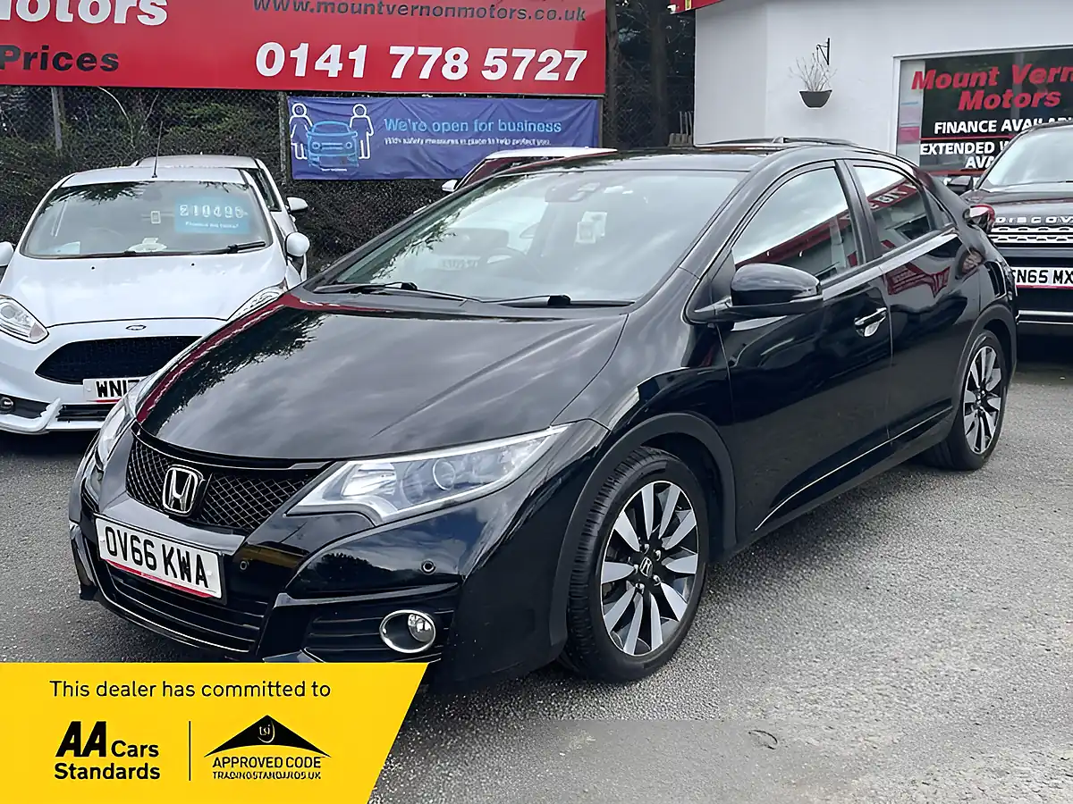 Used 2016 Honda Civic Se Plus (navi) Black - Front View