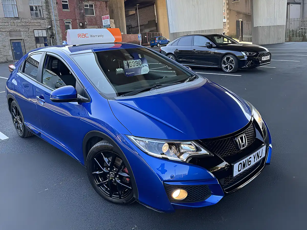 Used 2016 Honda Civic Sport Blue - Front View