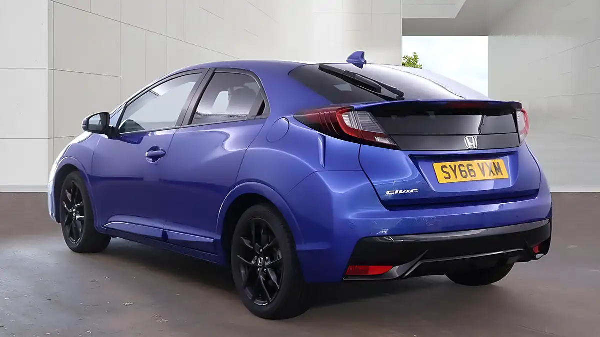 Used 2016 Honda Civic Sport Blue - Interior and Exterior details 4