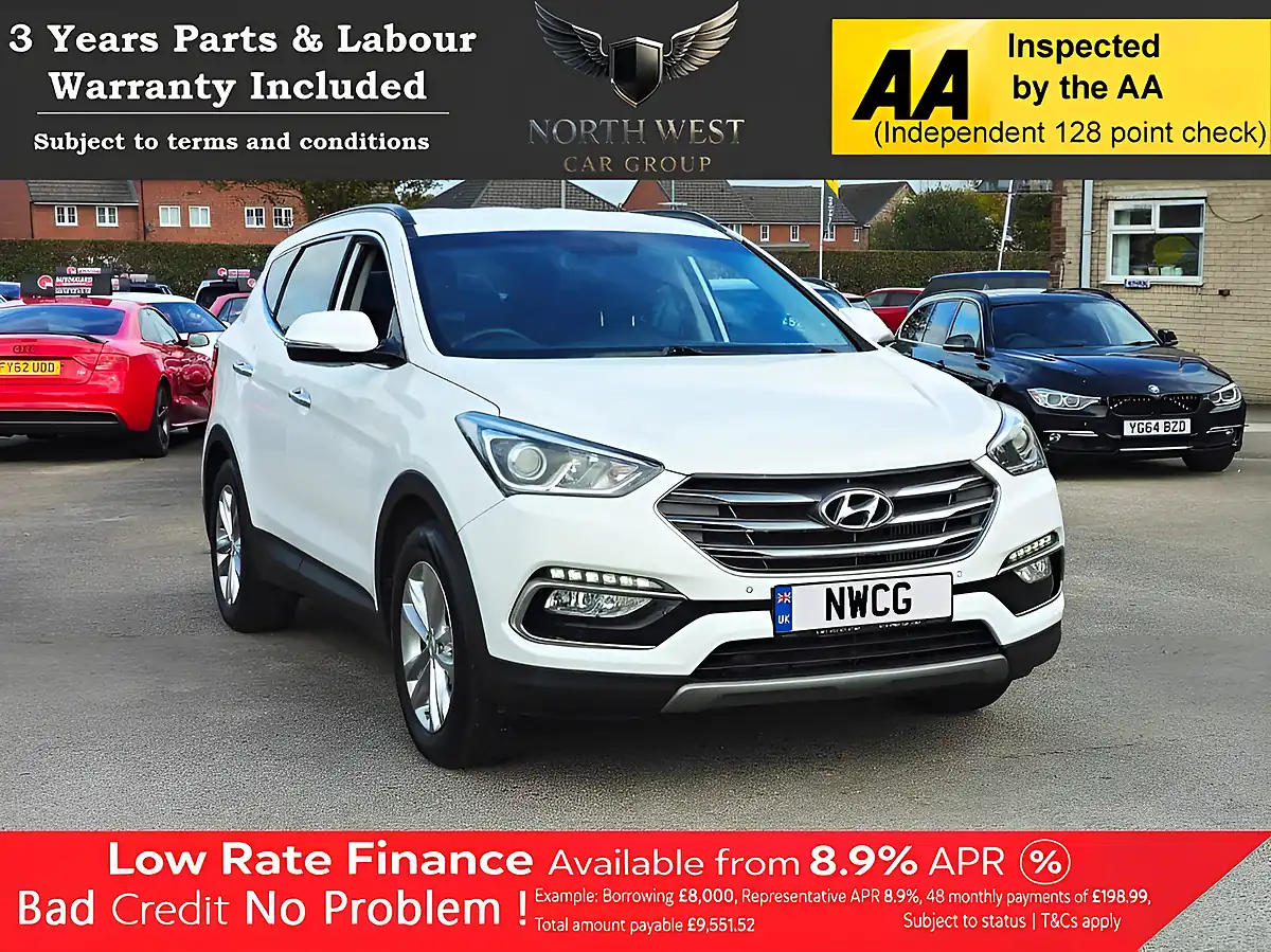 Used 2016 Hyundai Santa Fe Premium White - Front View