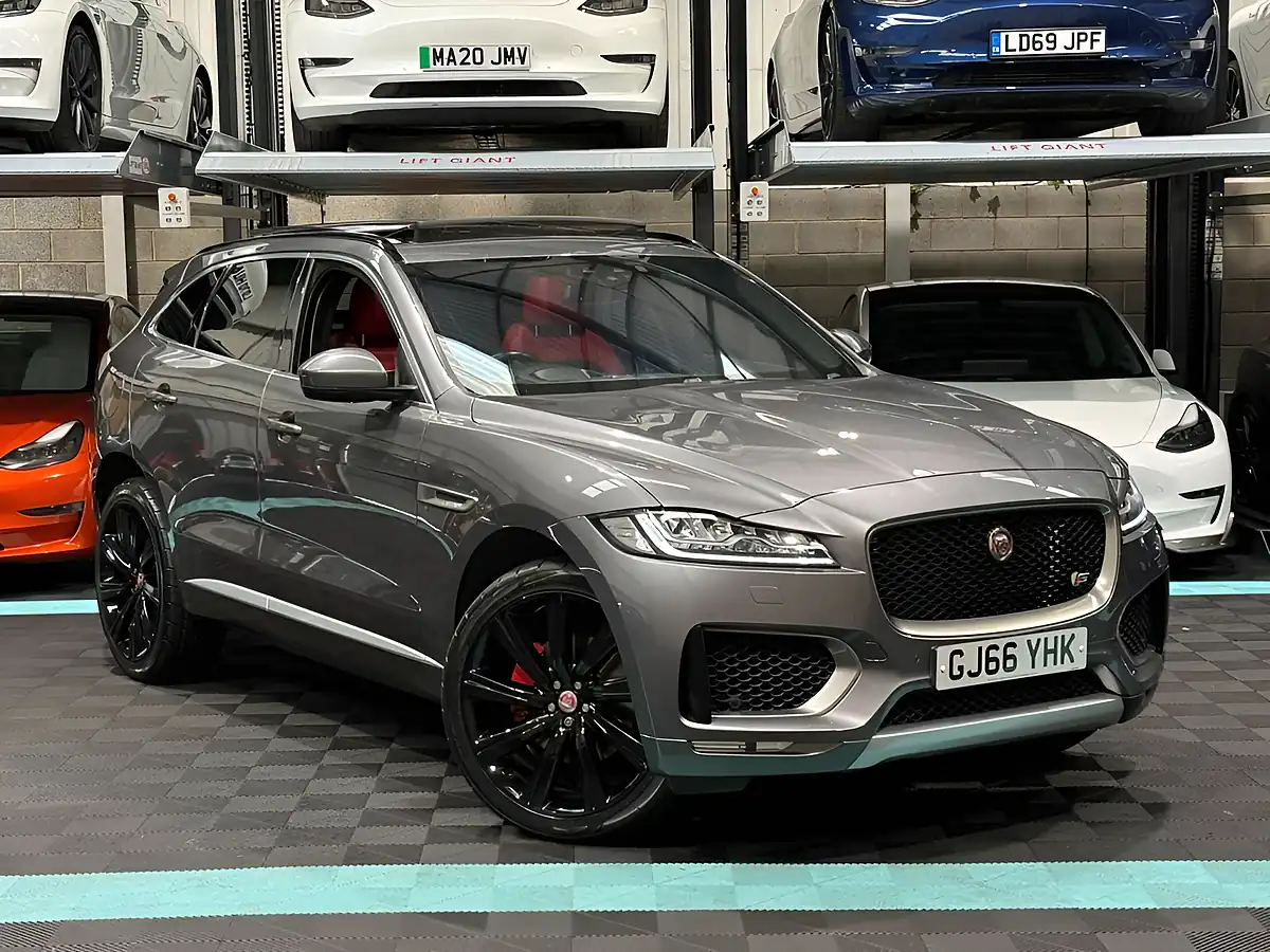 Used 2016 Jaguar F-Pace S Grey - Front View
