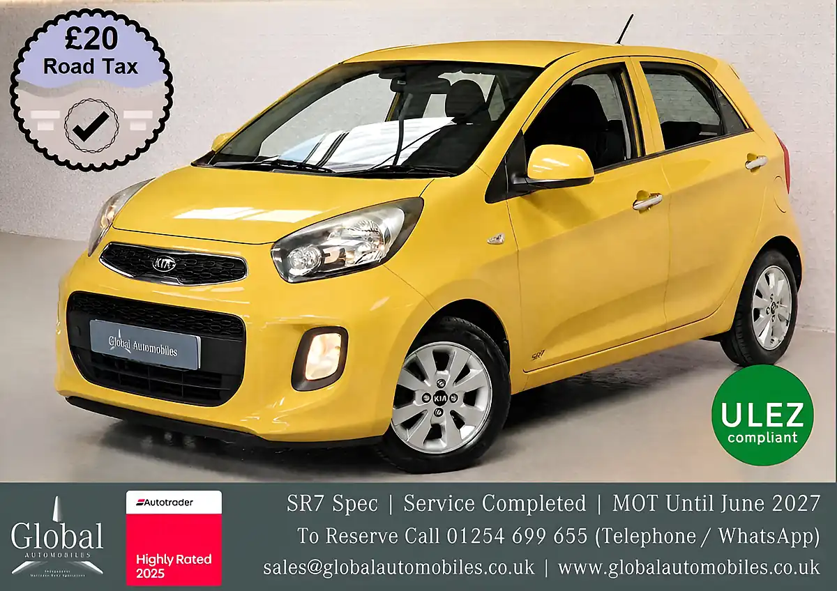 Used 2016 Kia Picanto SR7 Honey Yellow - Front View