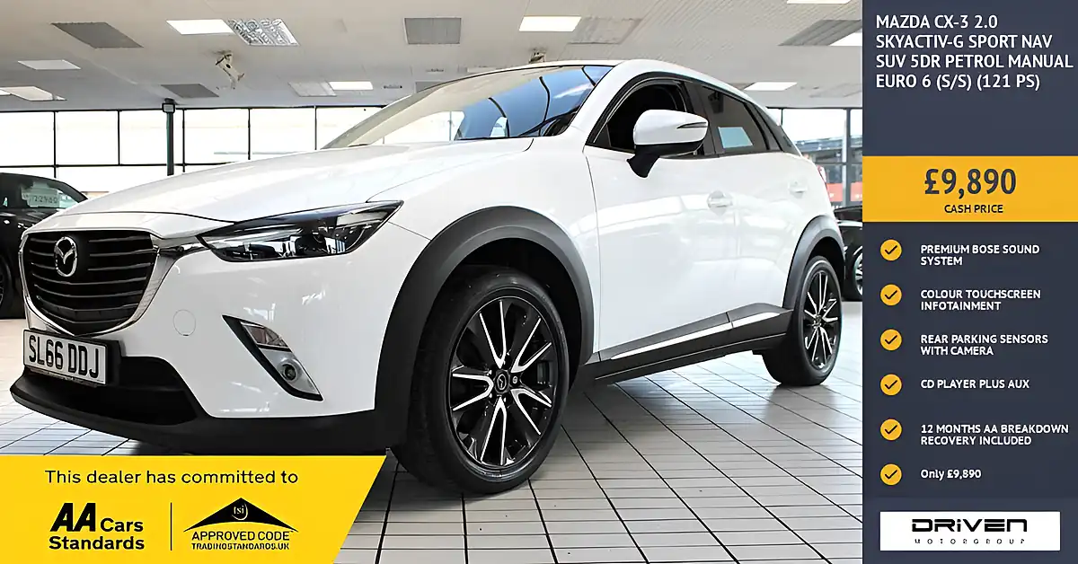 Used 2016 Mazda CX-3 Sport Nav Arctic White - Front View