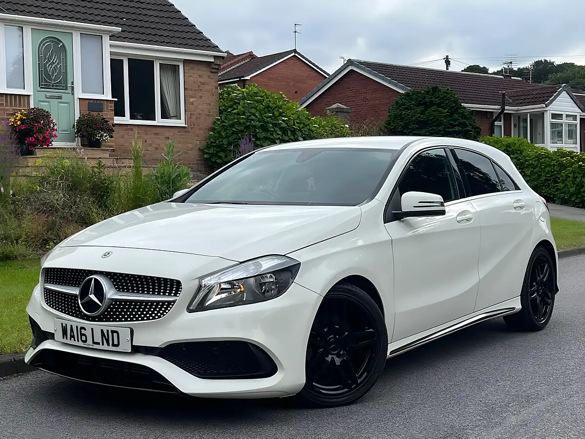Used 2016 Mercedes a Class AMG Line White - Front View