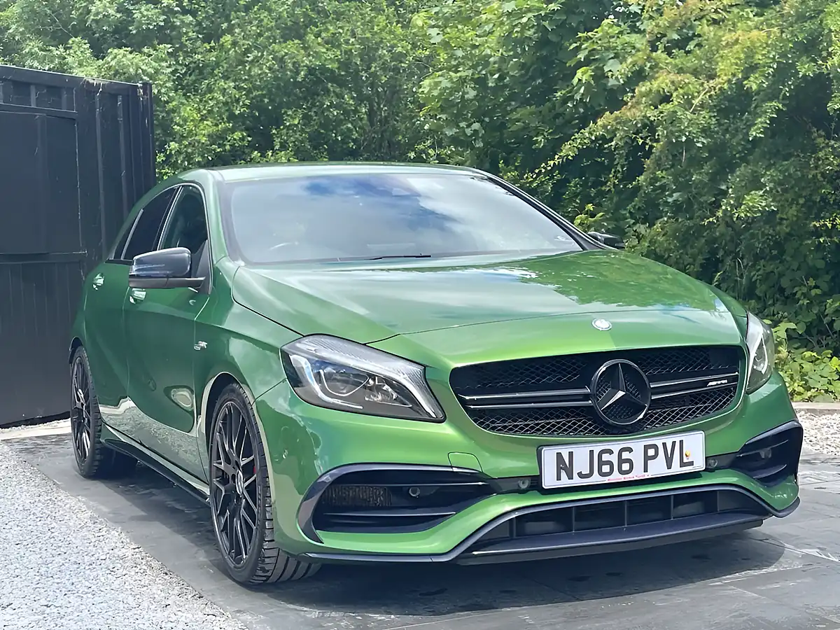 Used 2016 Mercedes-Benz a-Class A45 AMG Elbaite Green - Interior and Exterior details 11