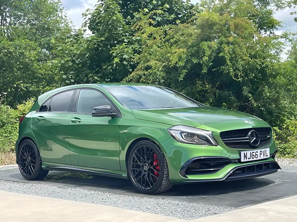 Used 2016 Mercedes-Benz a-Class A45 AMG Elbaite Green - Interior and Exterior details 7