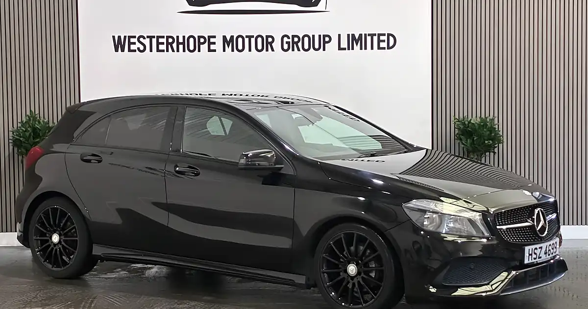 Used 2016 Mercedes-Benz a Class AMG Line Black - Front View