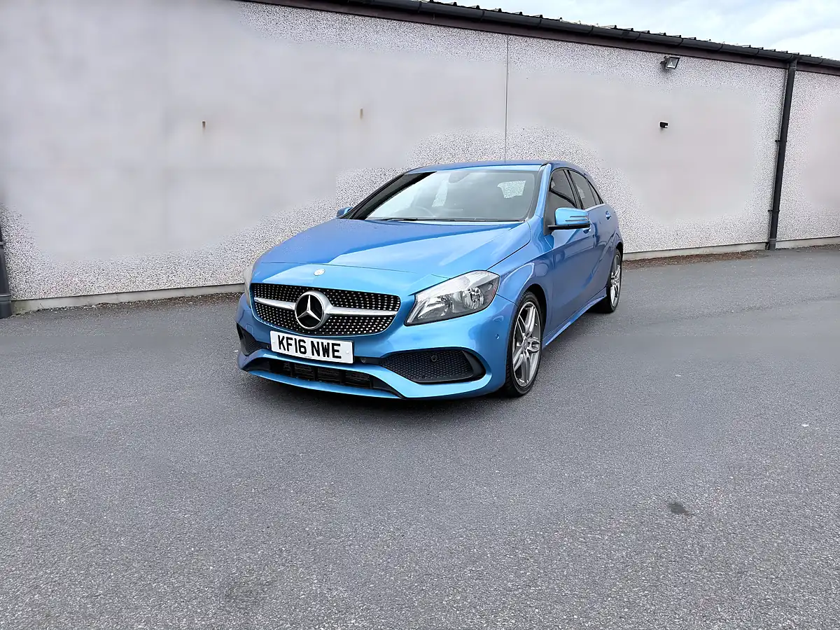 Used 2016 Mercedes-Benz a Class AMG Line Blue - Front View