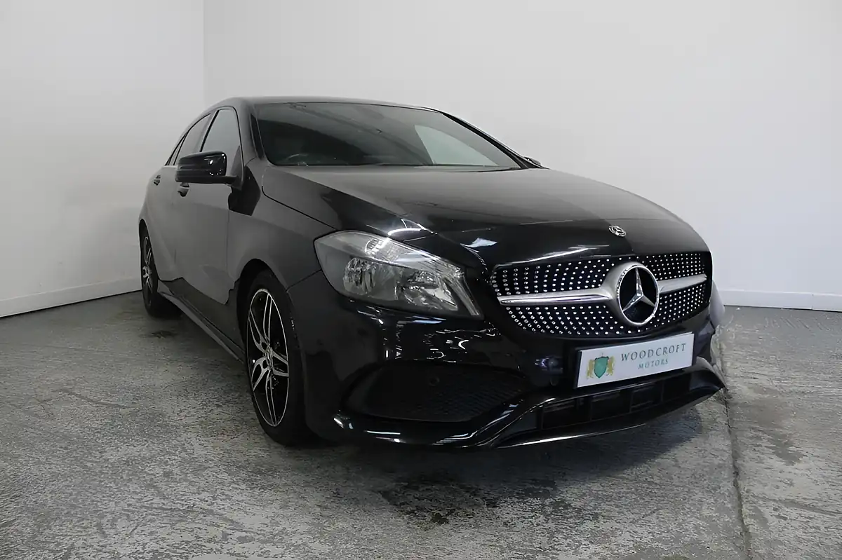 Used 2016 Mercedes-Benz a Class AMG Line Executive Black - Front View
