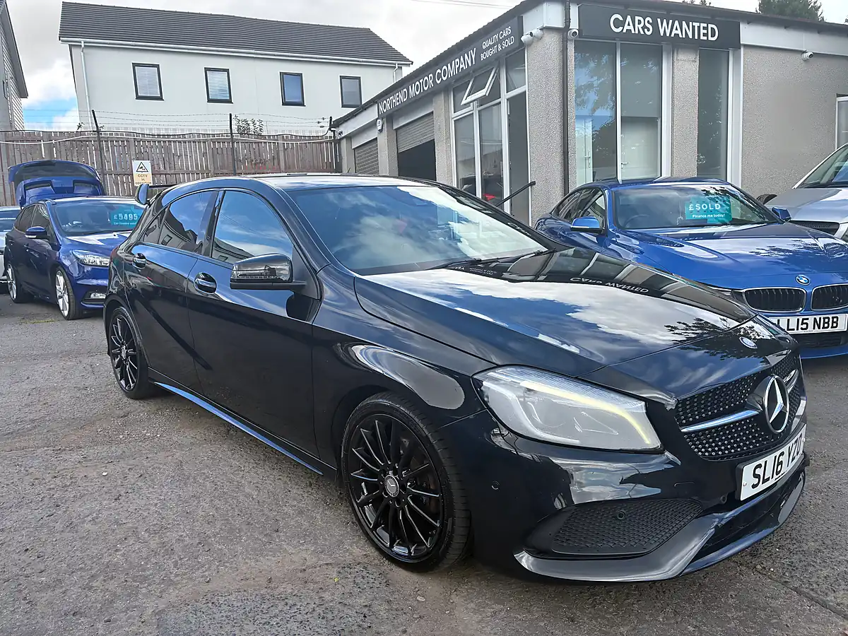 Used 2016 Mercedes-Benz a Class AMG Line (premium) Black - Front View