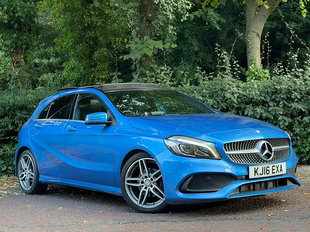 Used 2016 Mercedes-Benz a Class AMG Line (premium Plus) Blue - Front View