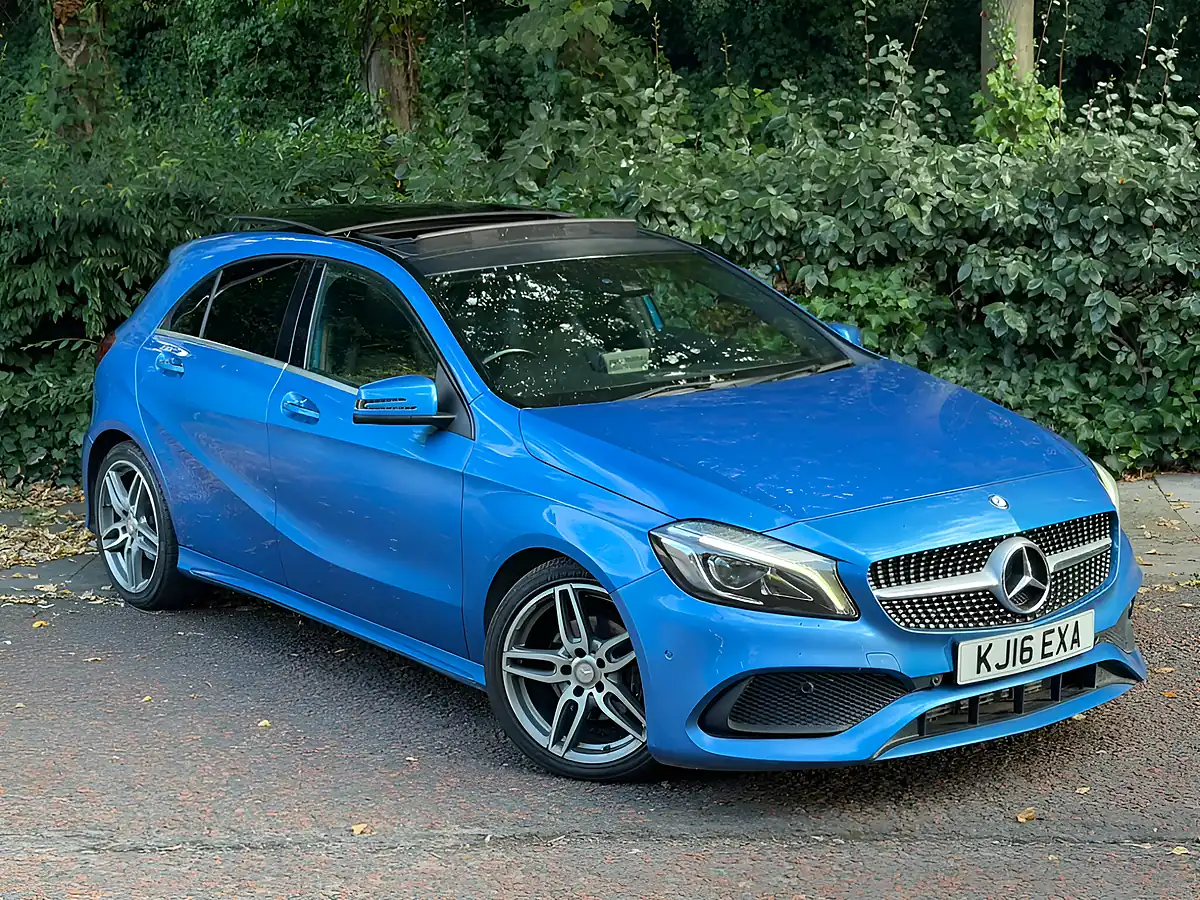 Used 2016 Mercedes-Benz a Class AMG Line (premium Plus) Blue - Interior and Exterior details 2