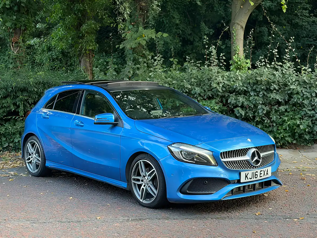 Used 2016 Mercedes-Benz a Class AMG Line (premium Plus) Blue - Interior and Exterior details 3