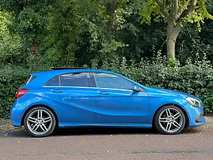Used 2016 Mercedes-Benz a Class AMG Line (premium Plus) Blue - Interior and Exterior details 4
