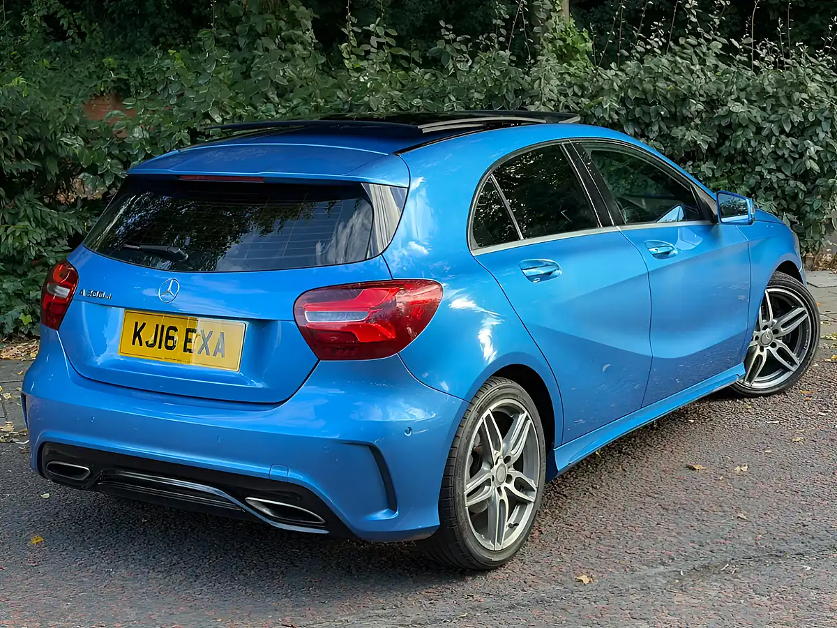 Used 2016 Mercedes-Benz a Class AMG Line (premium Plus) Blue - Interior and Exterior details 5