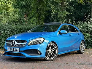 Used 2016 Mercedes-Benz a Class AMG Line (premium Plus) Blue - Interior and Exterior details 6