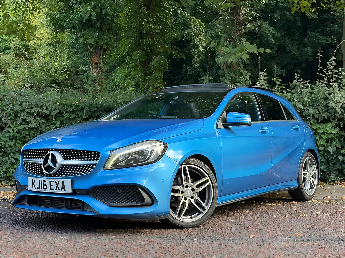 Used 2016 Mercedes-Benz a Class AMG Line (premium Plus) Blue - Interior and Exterior details 6