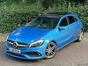 Used 2016 Mercedes-Benz a Class AMG Line (premium Plus) Blue - Interior and Exterior details 7