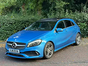 Used 2016 Mercedes-Benz a Class AMG Line (premium Plus) Blue - Interior and Exterior details 8