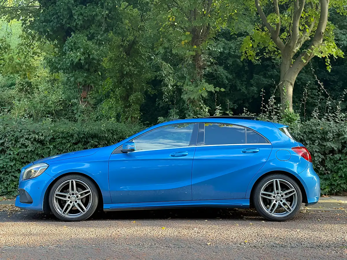 Used 2016 Mercedes-Benz a Class AMG Line (premium Plus) Blue - Interior and Exterior details 9