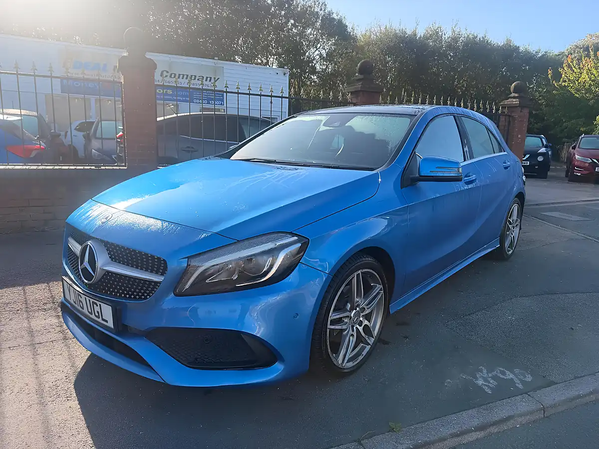 Used 2016 Mercedes-Benz a Class AMG Line Premium Plus Blue - Interior and Exterior details 3