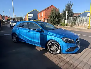 Used 2016 Mercedes-Benz a Class AMG Line Premium Plus Blue - Interior and Exterior details 5