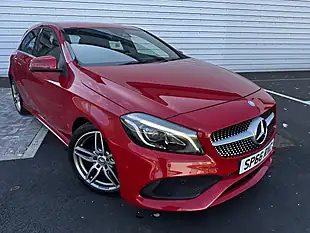Used 2016 Mercedes-Benz a Class AMG Line (premium) Red - Interior and Exterior details 2