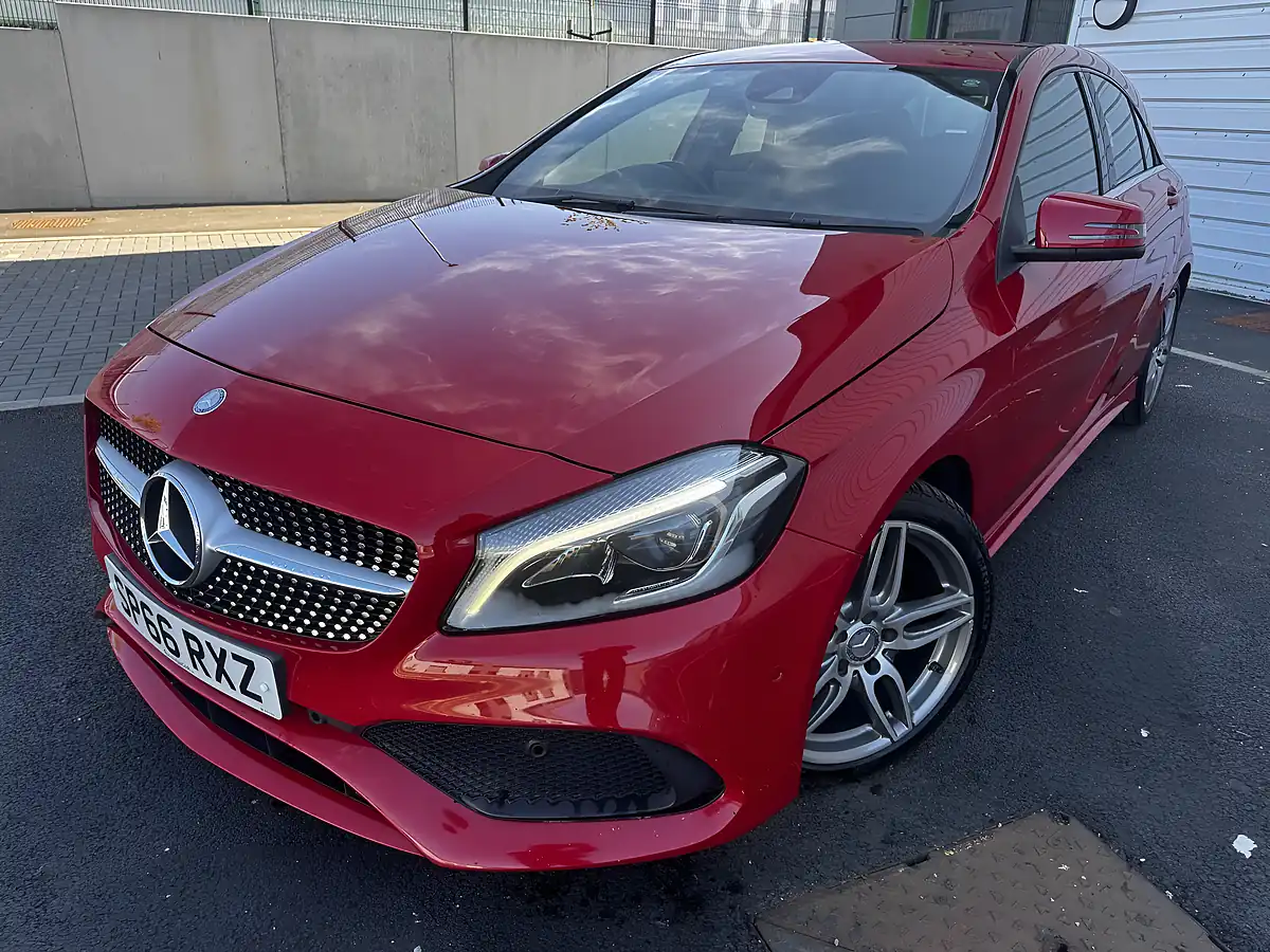 Used 2016 Mercedes-Benz a Class AMG Line (premium) Red - Interior and Exterior details 4