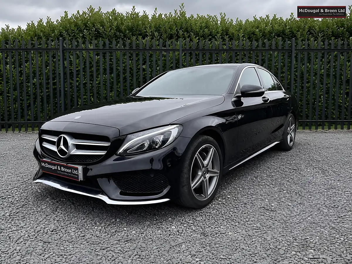 Used 2016 Mercedes-Benz C Class AMG Line Black - Front View